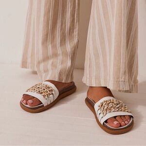 Free People Bueno Footwear Emilia White Chain Slide